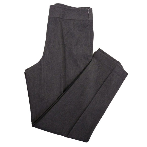 Trousers Dress Pants Stretch Wide Careers Grey Side Zipper Size 10 Talbots - Picture 3 of 11